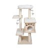 펫모닝 4단 중간 하우스 원목 캣타워 PMC-6514 (방석&매트 포함