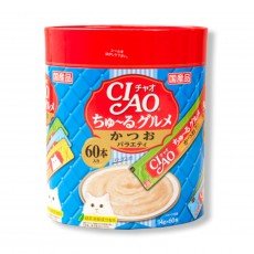 이나바 챠오 츄르 구루메 가다랑어 버라이어티 60개입