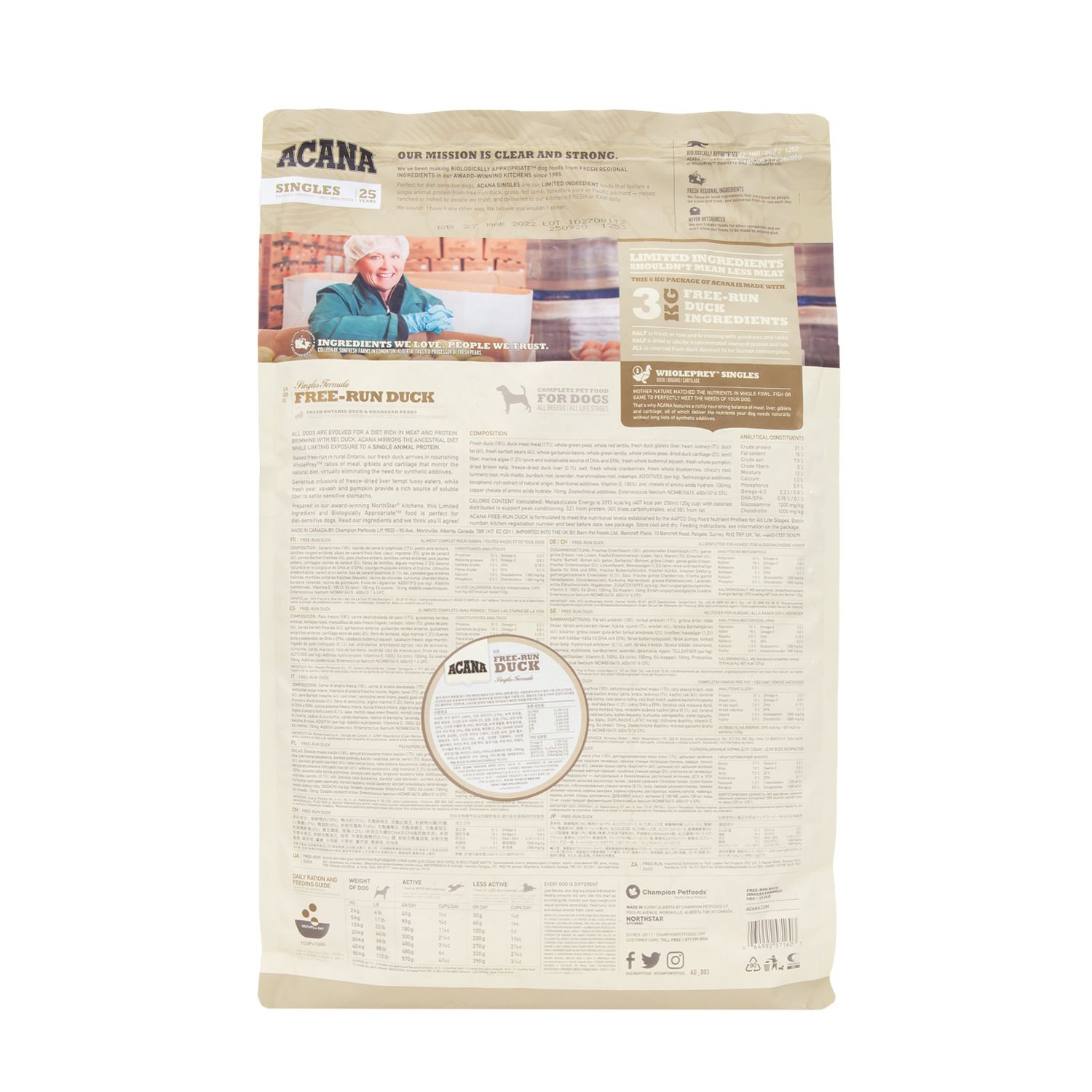 아카나 사료 프리런덕 독 6kg