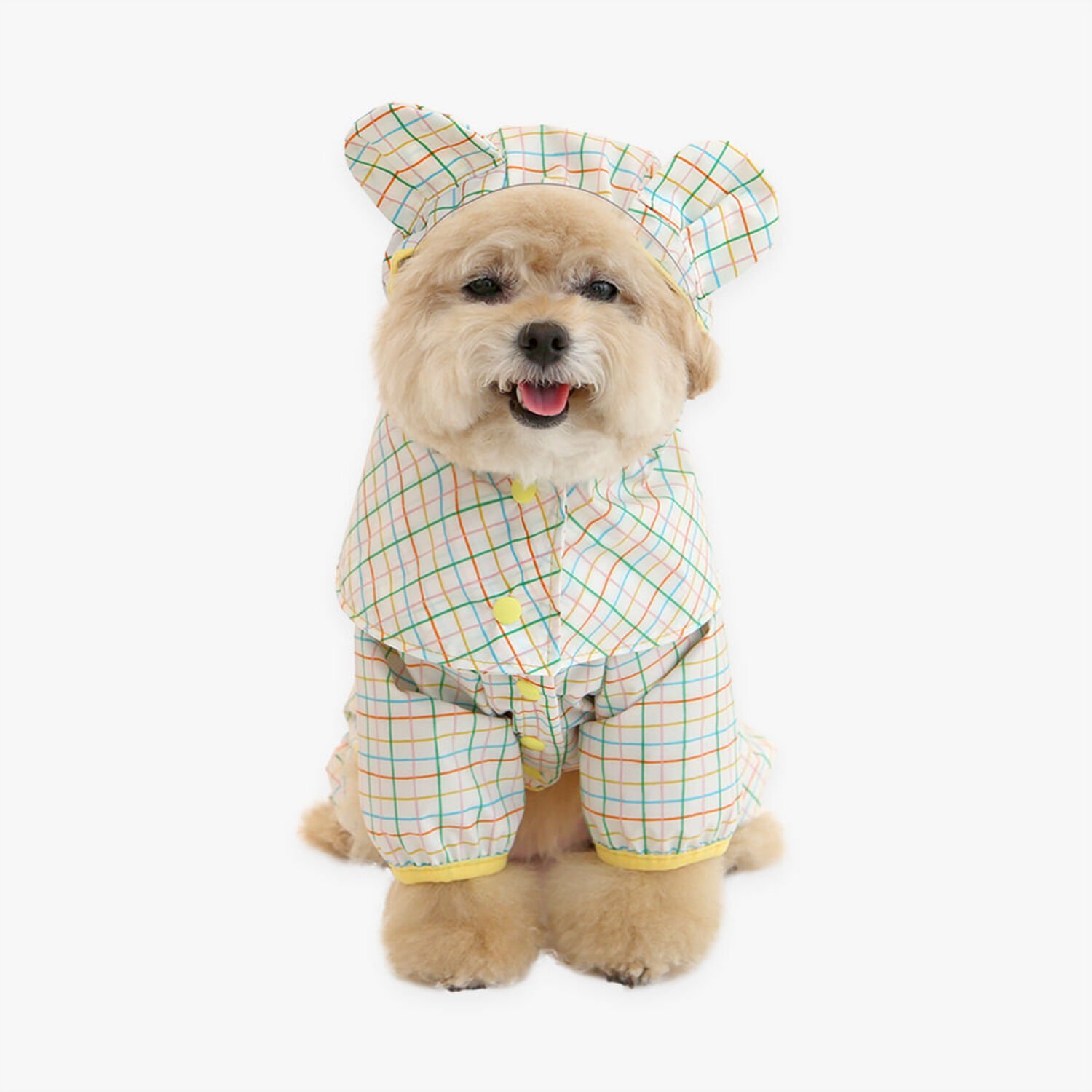 이츠독 젤리곰 판쵸 올인원 우비 옐로우 S