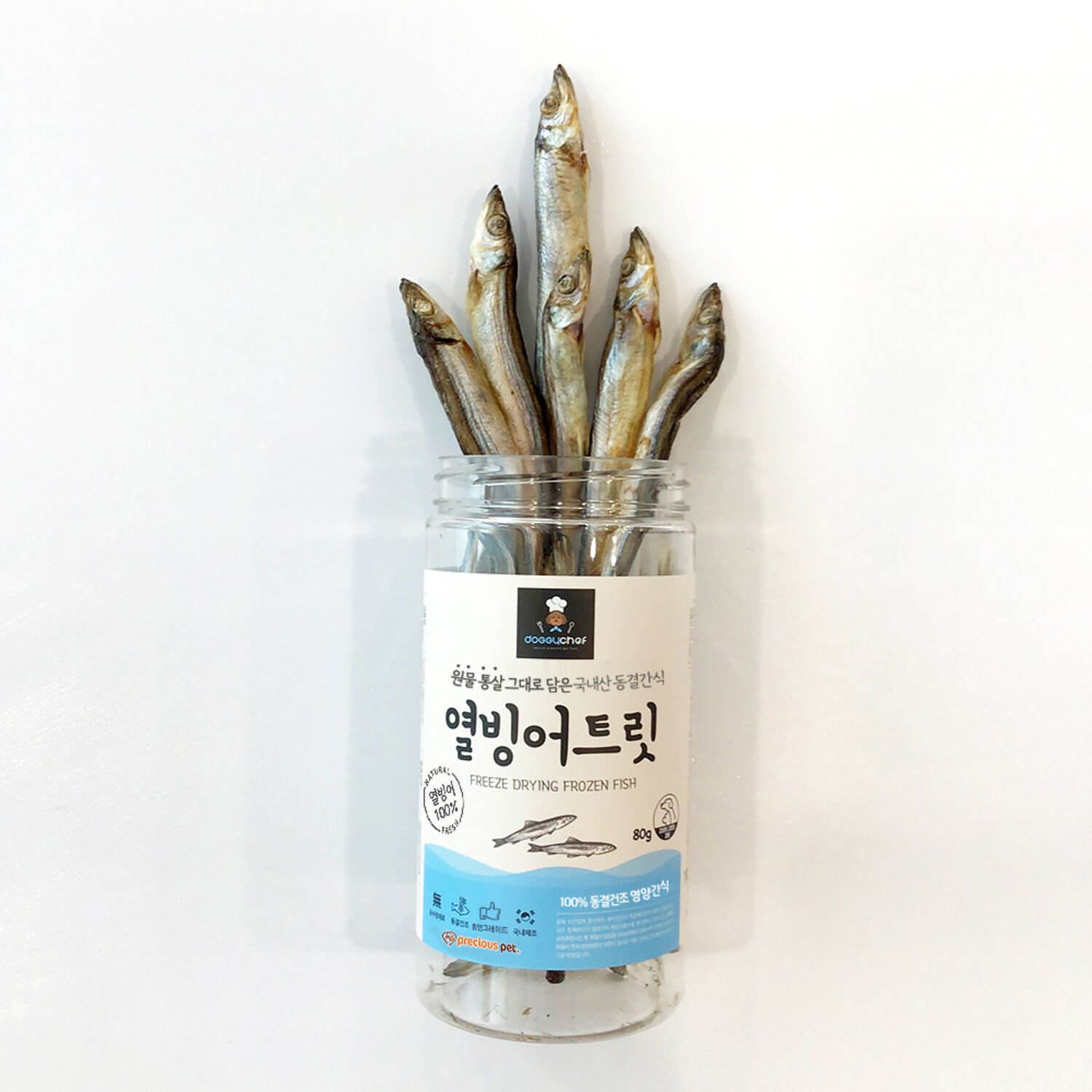 프레셔스펫 도기쉐프 동결건조 열빙어트릿 80g